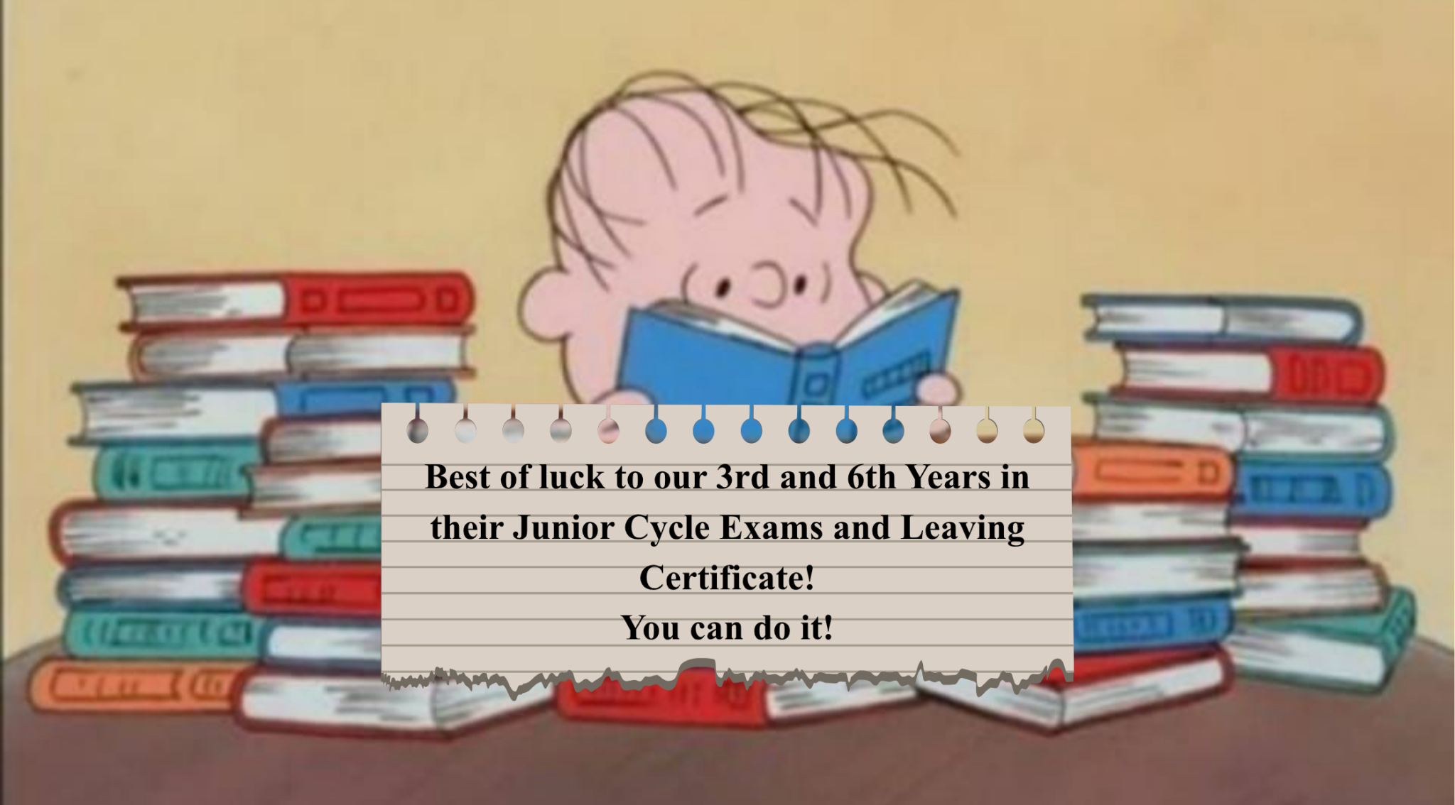 Best of luck to our 3rd and 6th Years in their Junior Cycle Exams and Leaving Certificate